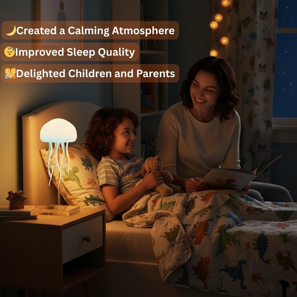 Jellyfish LED Night Light RGB Table Lamps Room Decor